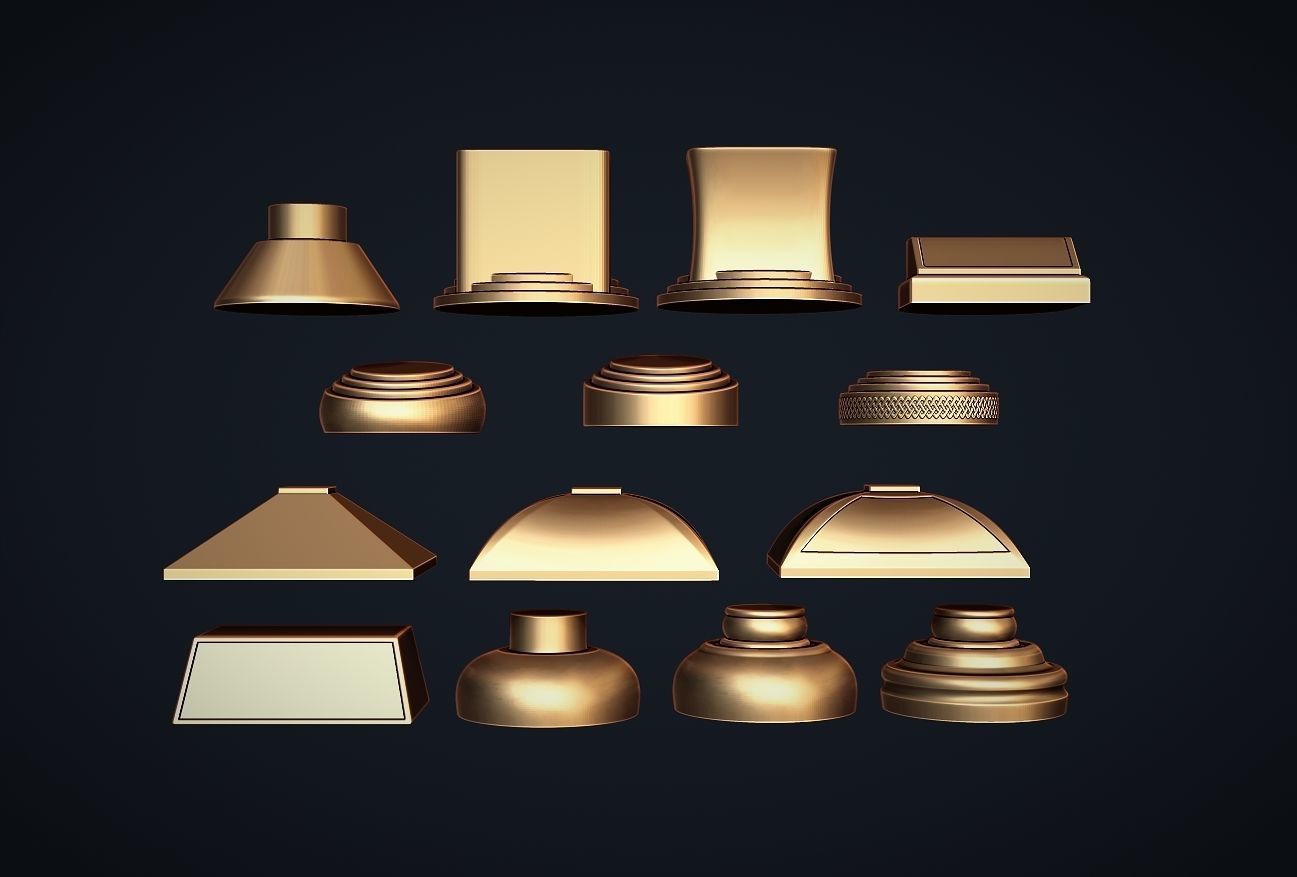 Award Bases set 3D print model_11