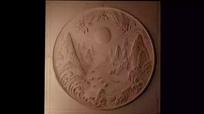 Archipelago CNC 3d Print High Relief Sand Casting