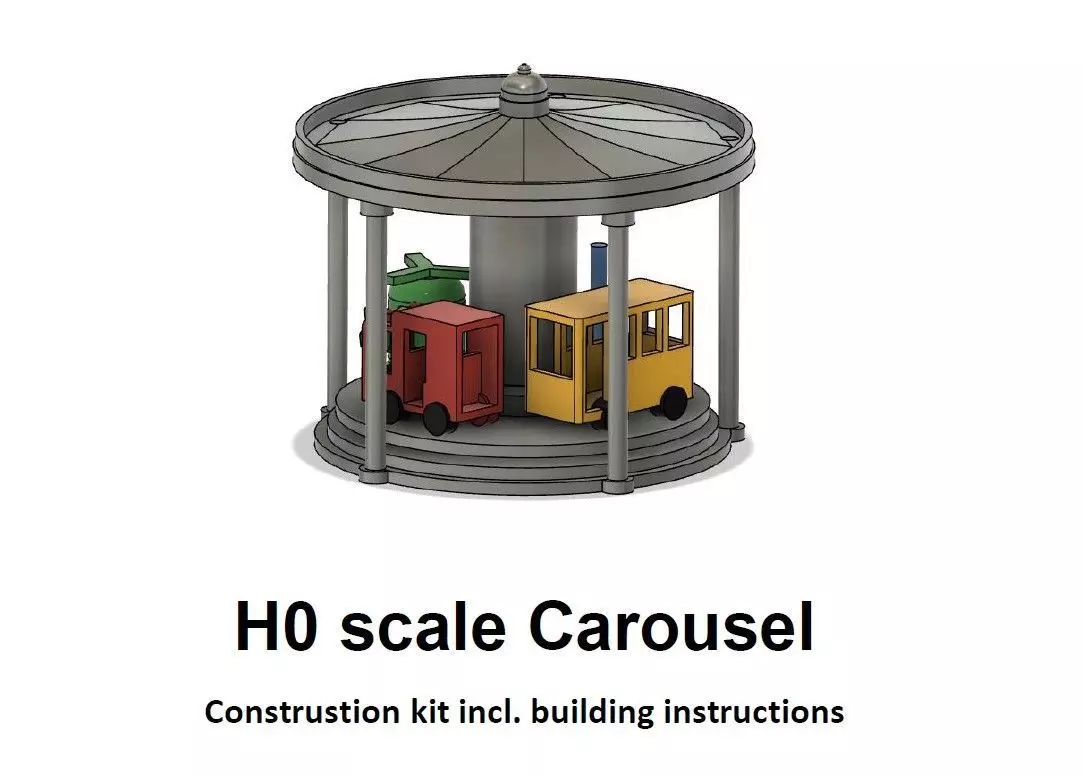 Carousel - H0 Scale 3D print model_0