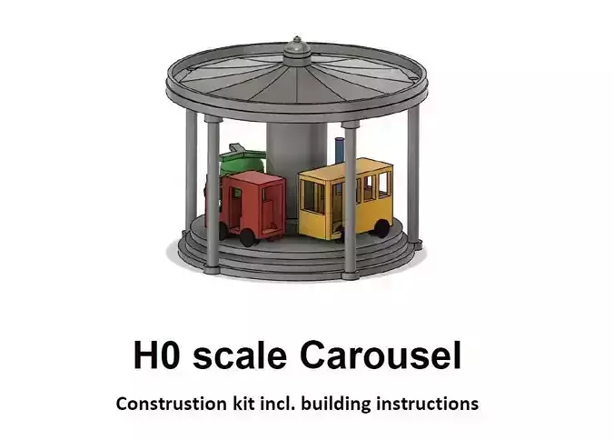 Carousel - H0 Scale 3D print model