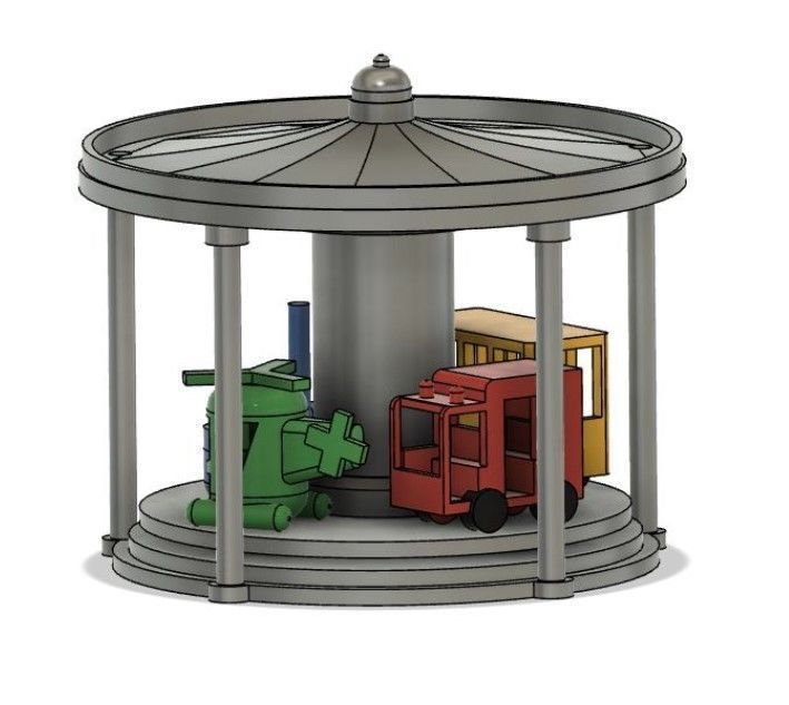 Carousel - H0 Scale 3D print model_1