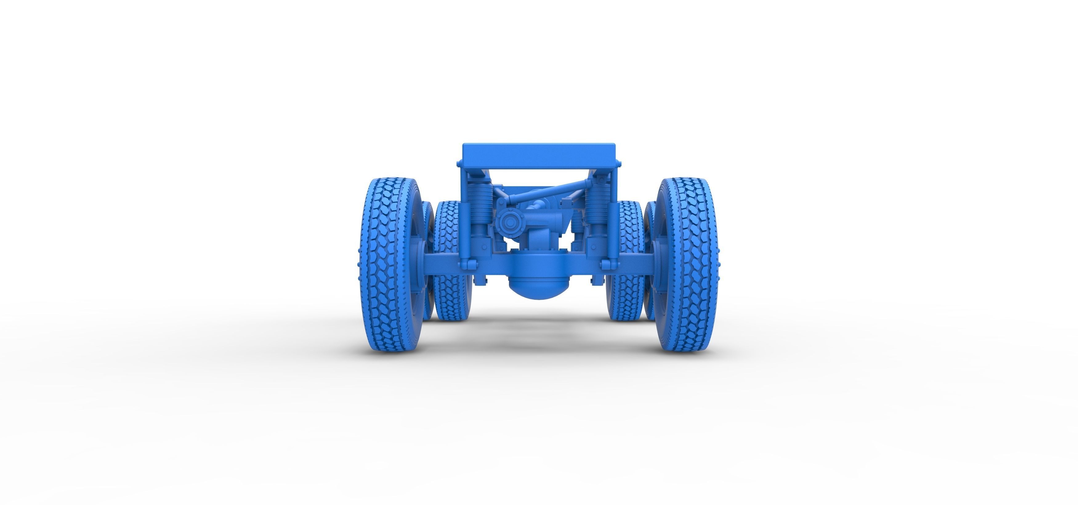 Chassis of Monster Truck with semi truck wheels Scale 1 to 25 3D print model_19
