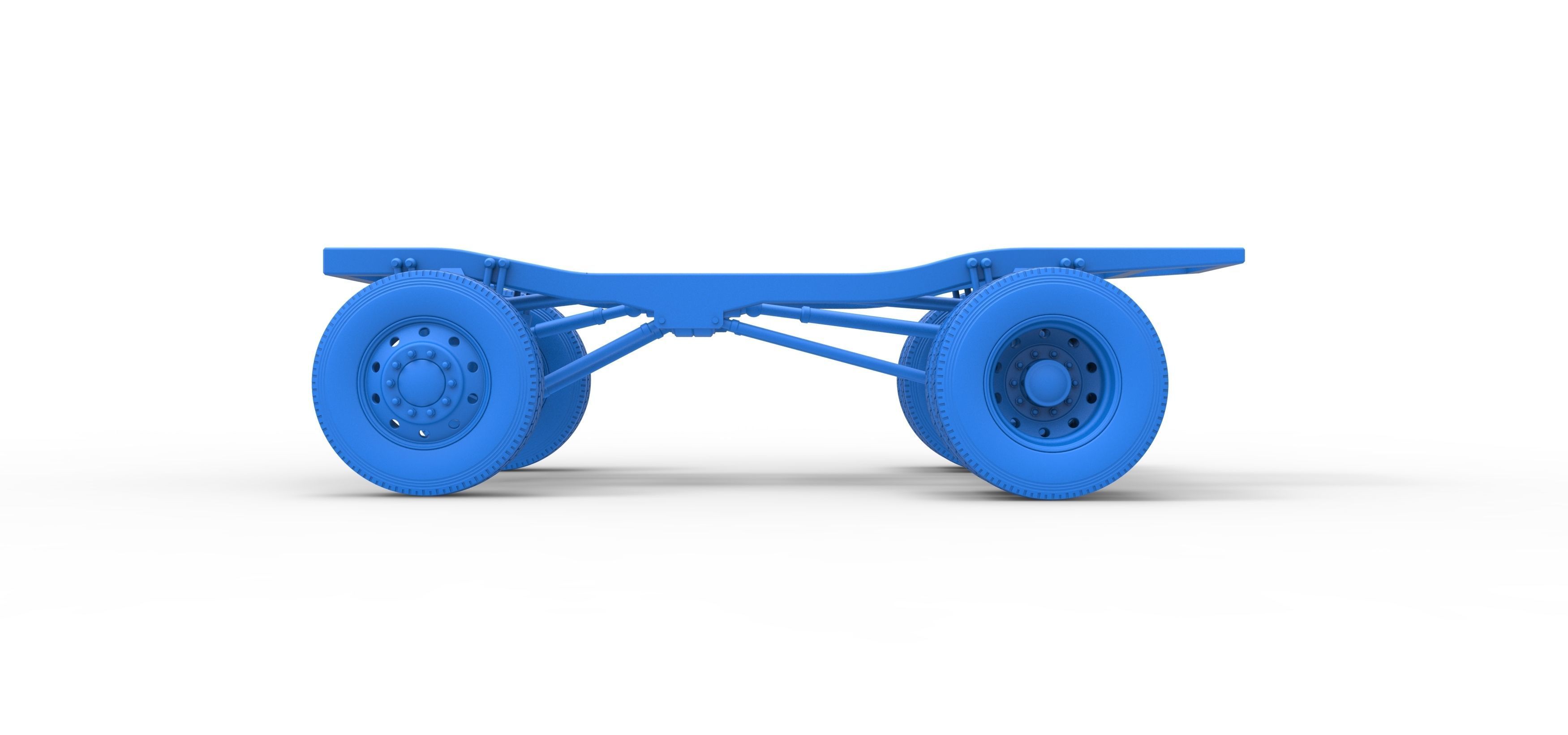 Chassis of Monster Truck with semi truck wheels Scale 1 to 25 3D print model_21