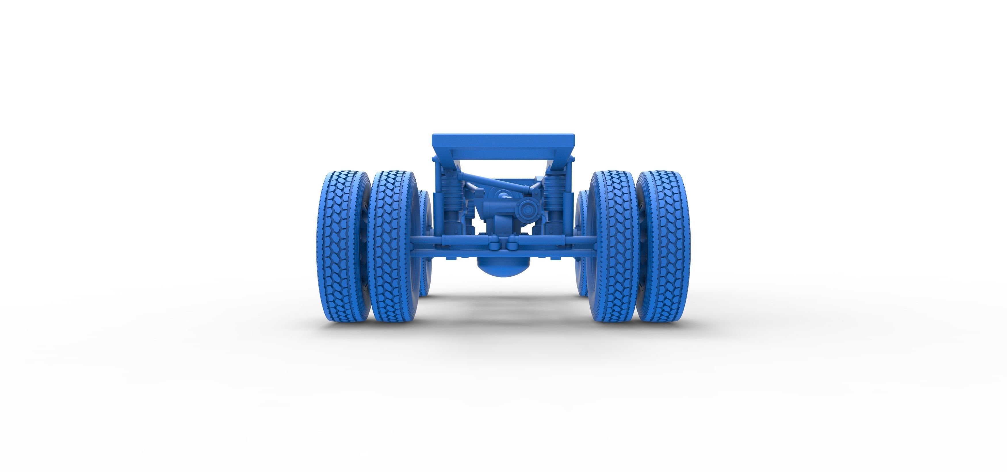 Chassis of Monster Truck with semi truck wheels Scale 1 to 25 3D print model_27