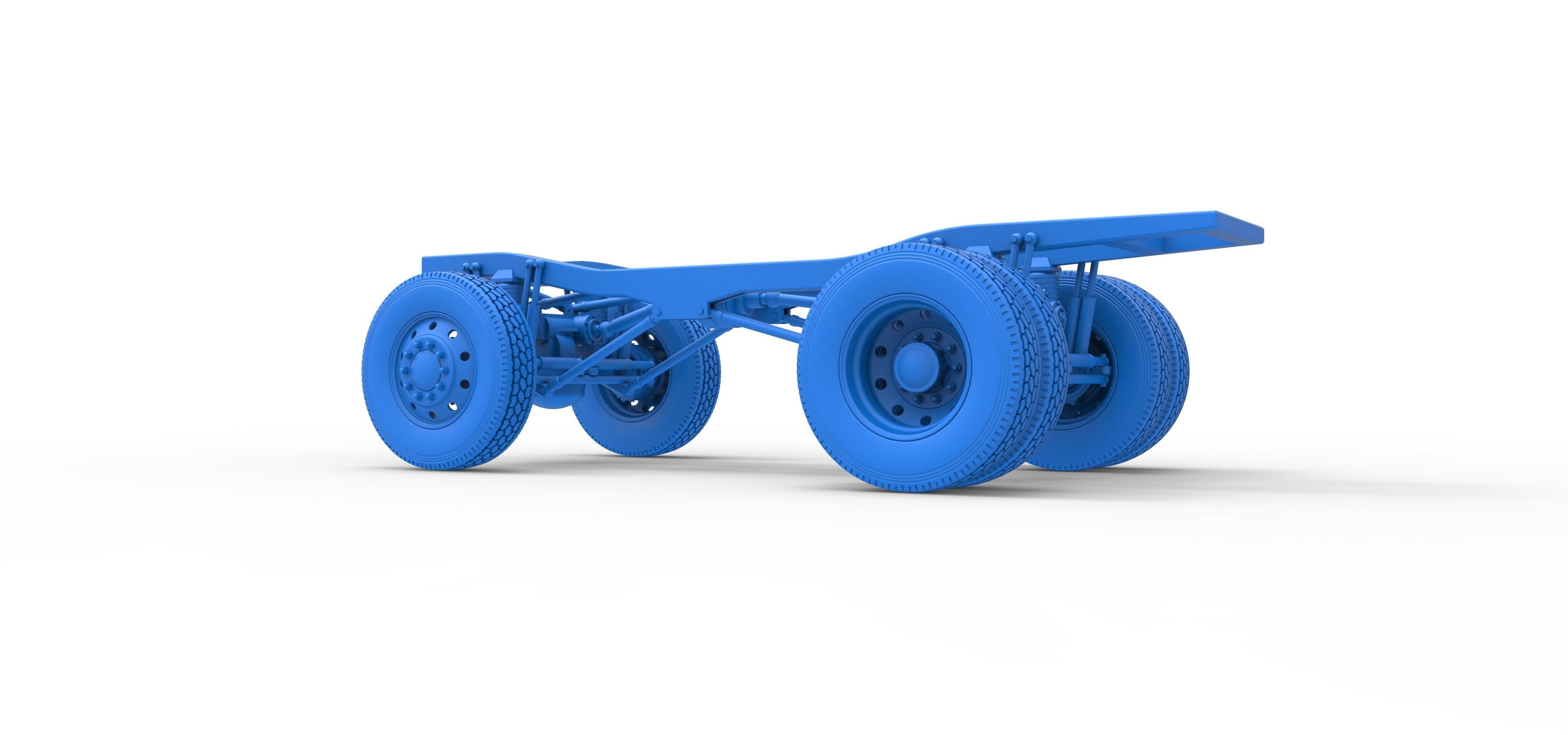 Chassis of Monster Truck with semi truck wheels Scale 1 to 25 3D print model_25