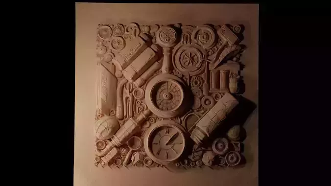 Archaeology CNC 3d Print High Relief Sand Casting 3D print model
