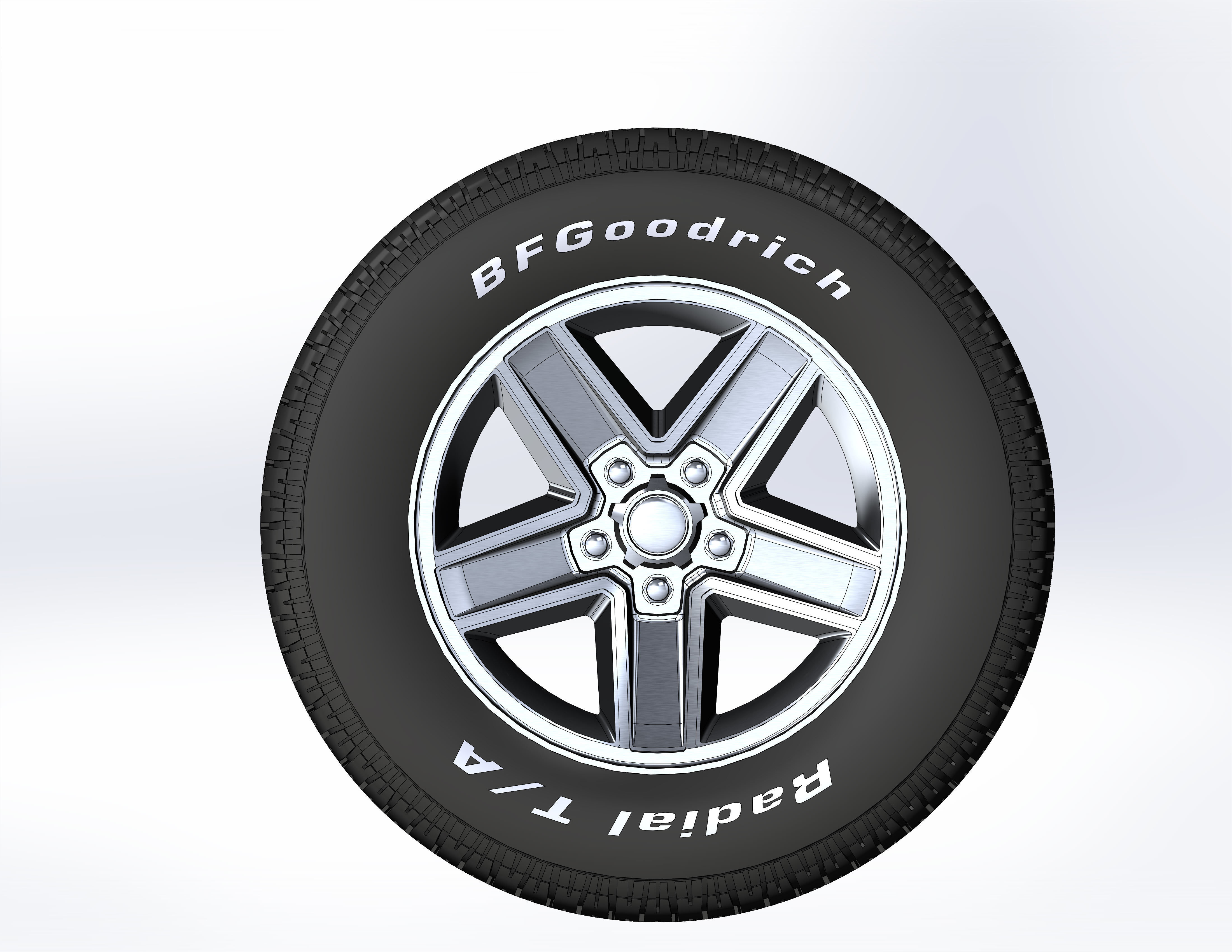 Wheels for scale model of Camaro Z28 1982 3D print model_2