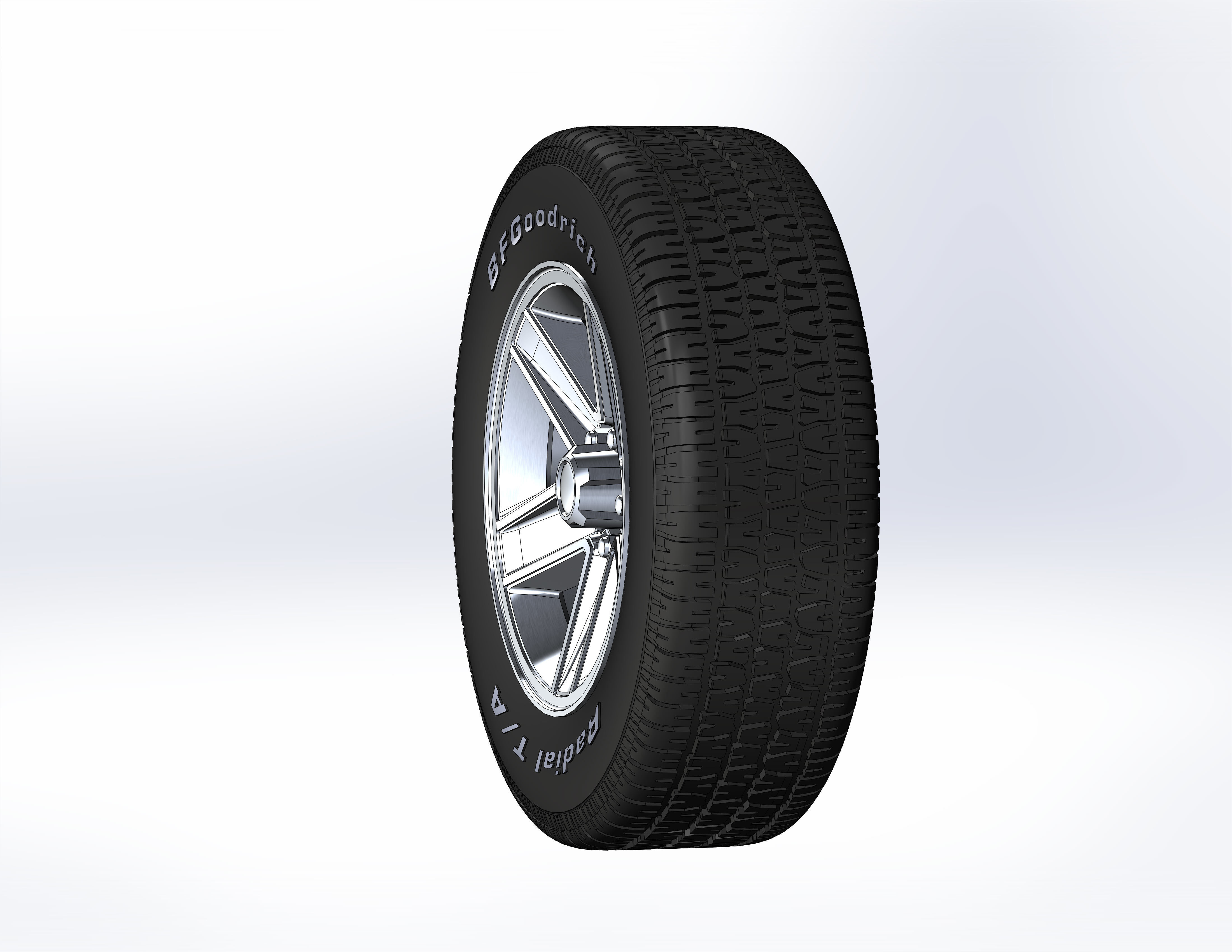 Wheels for scale model of Camaro Z28 1982 3D print model_1