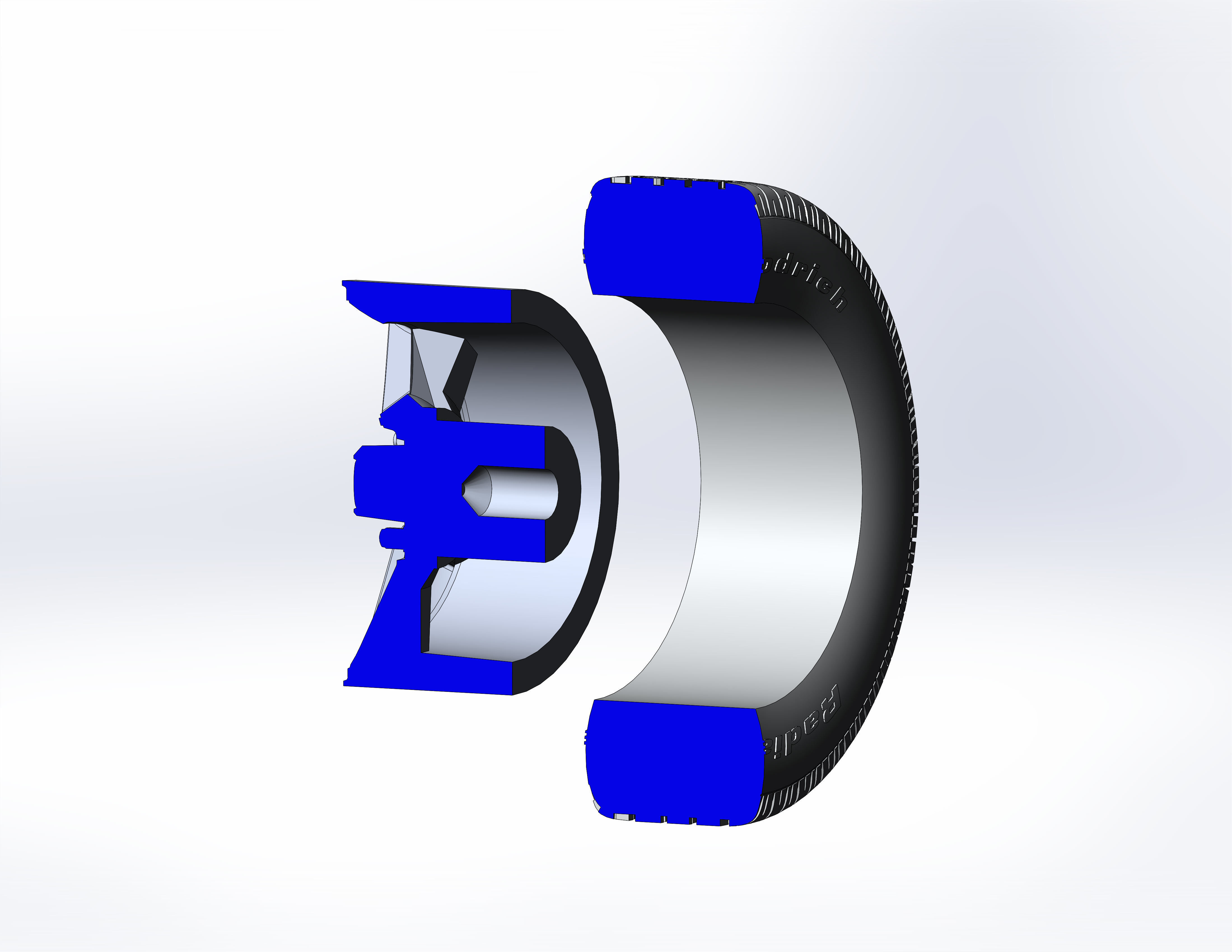 Wheels for scale model of Camaro Z28 1982 3D print model_7