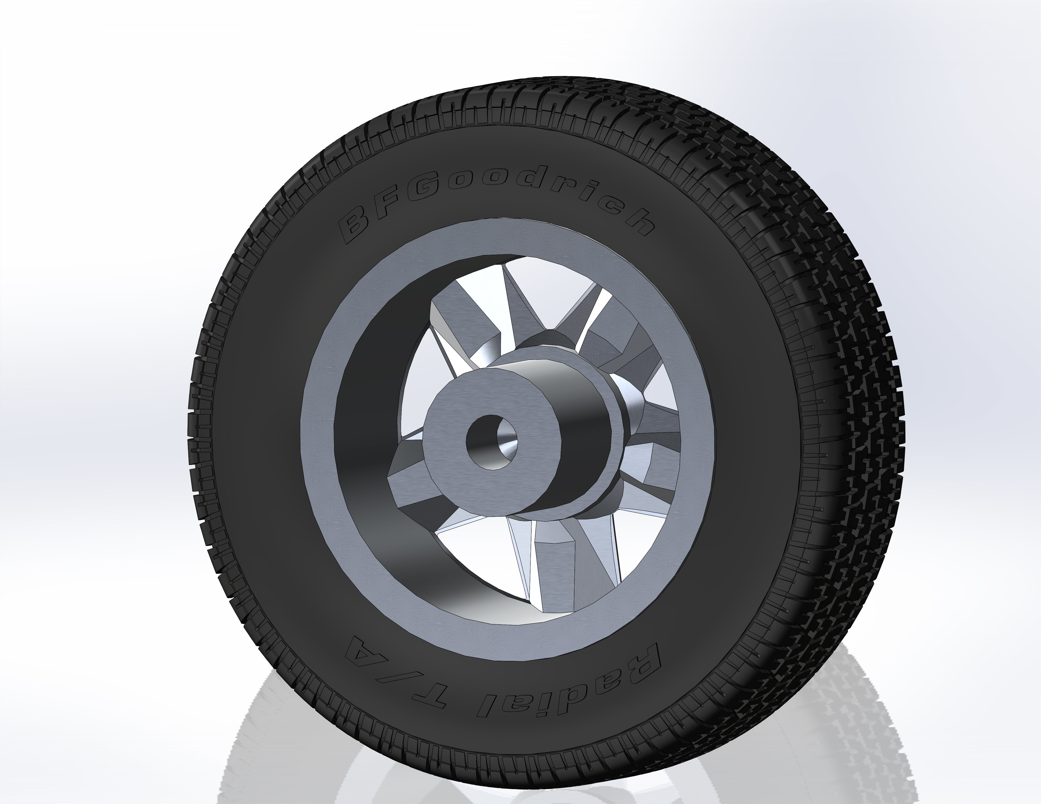 Wheels for scale model of Camaro Z28 1982 3D print model_3