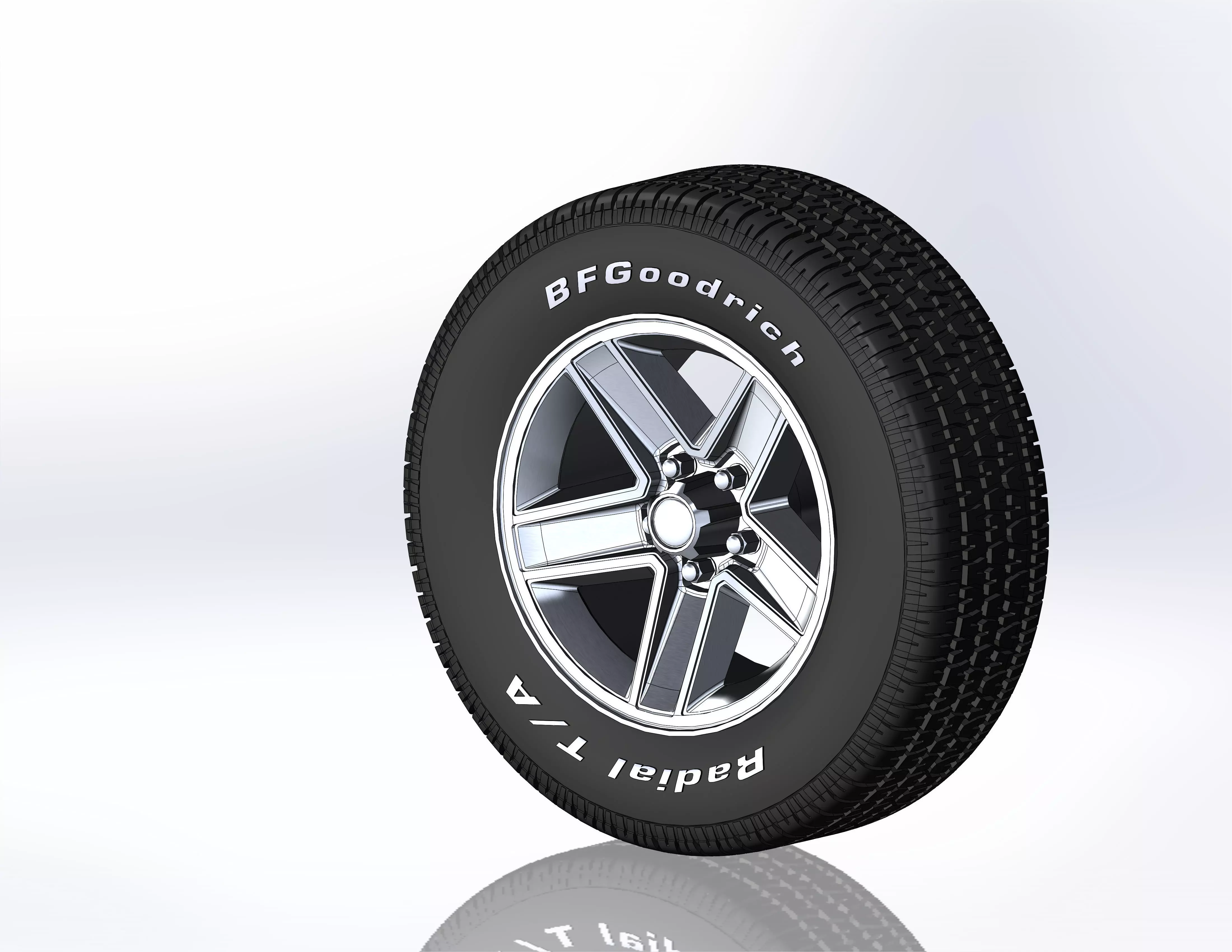 Wheels for scale model of Camaro Z28 1982 3D print model_0