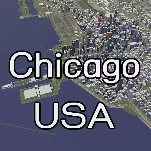 Chicago USA - city and urban 3D model
