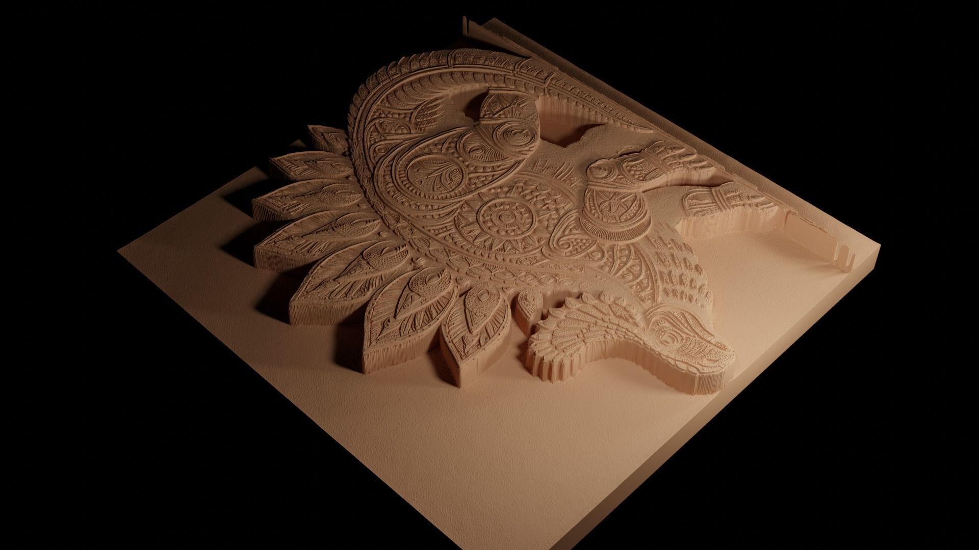 Ankylosaurus CNC 3d Print High Relief Sand Casting 3D print model_4