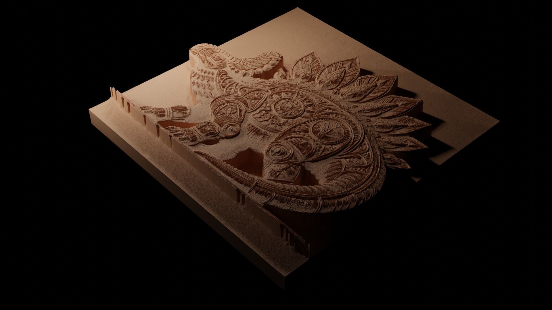 Ankylosaurus CNC 3d Print High Relief Sand Casting 3D print model_1