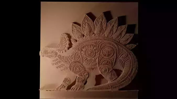 Ankylosaurus CNC 3d Print High Relief Sand Casting