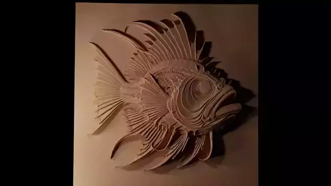 Anglerfish CNC 3d Print High Relief Sand Casting 3D print model