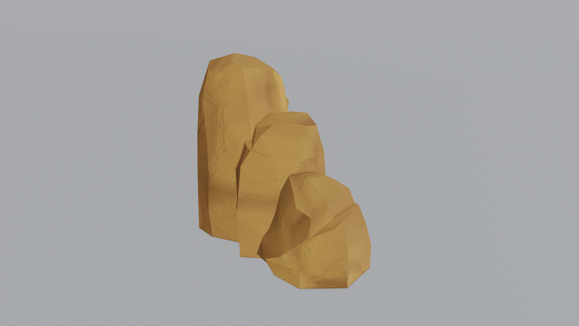 Stylized rocks Pack pbr Low-poly 3D model_23
