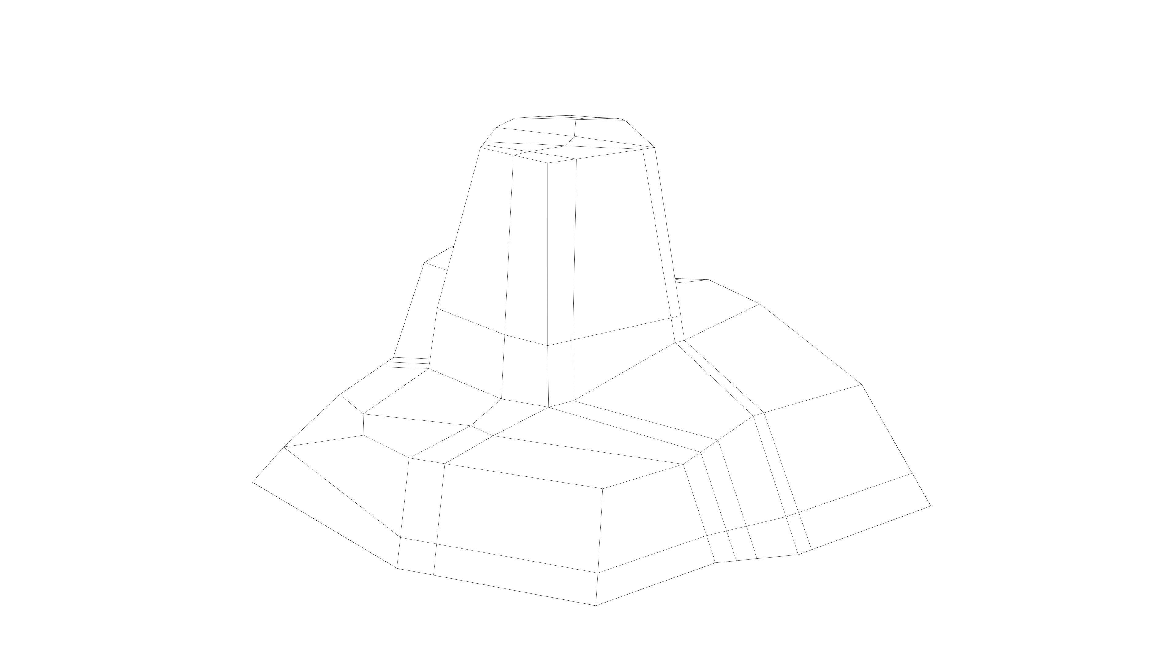 Stylized rocks Pack pbr Low-poly 3D model_33