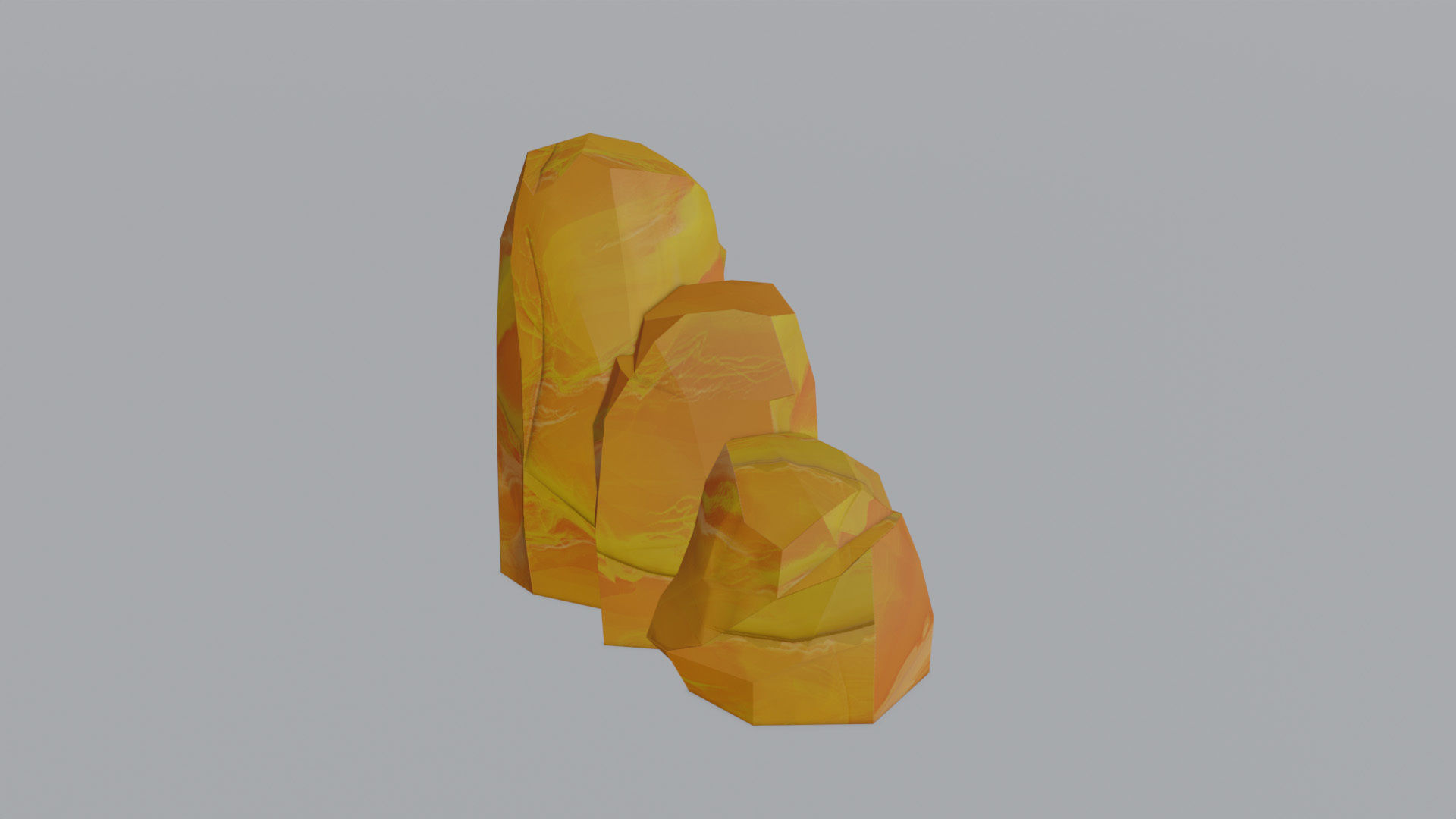 Stylized rocks Pack pbr Low-poly 3D model_9