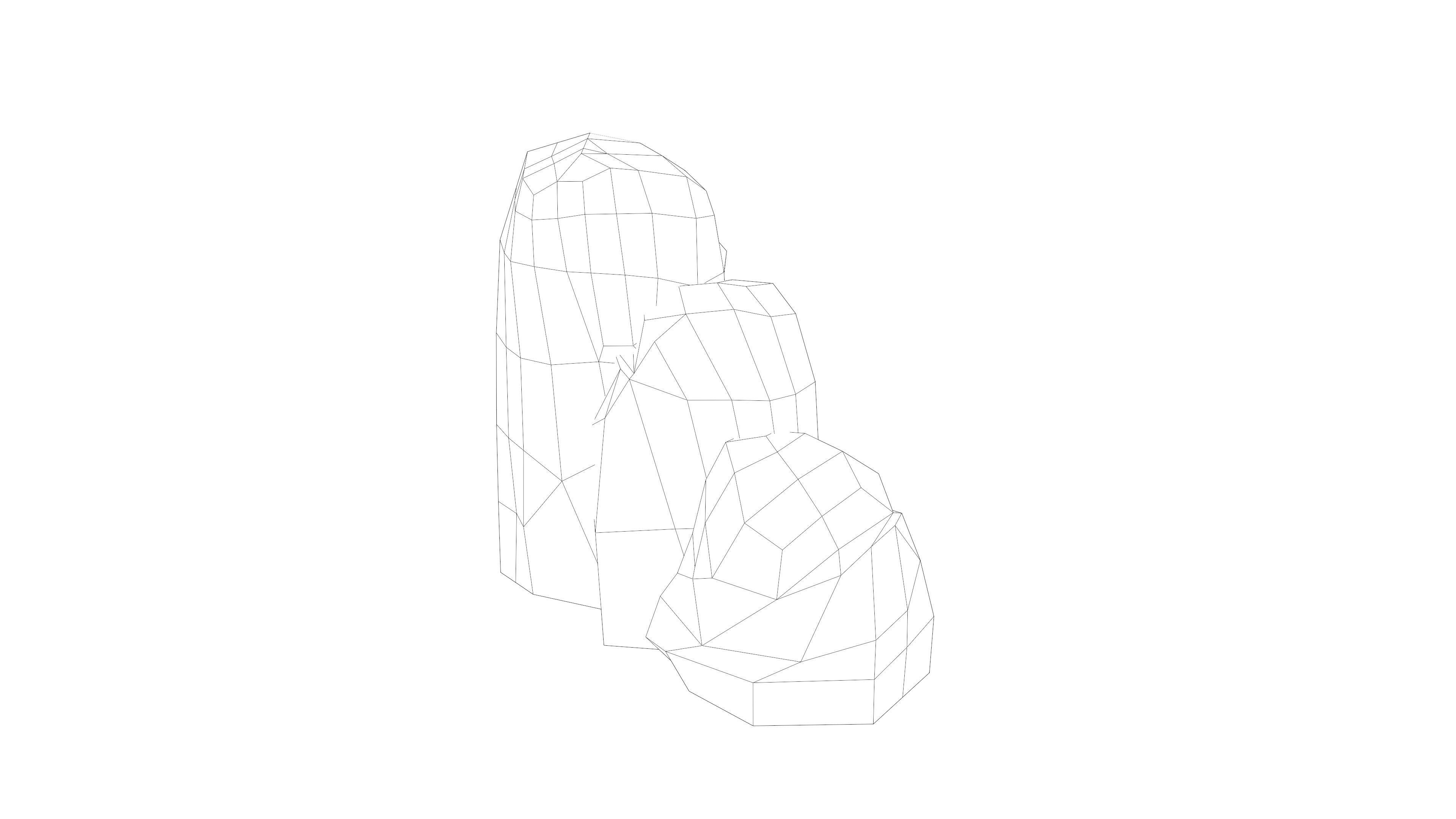 Stylized rocks Pack pbr Low-poly 3D model_34