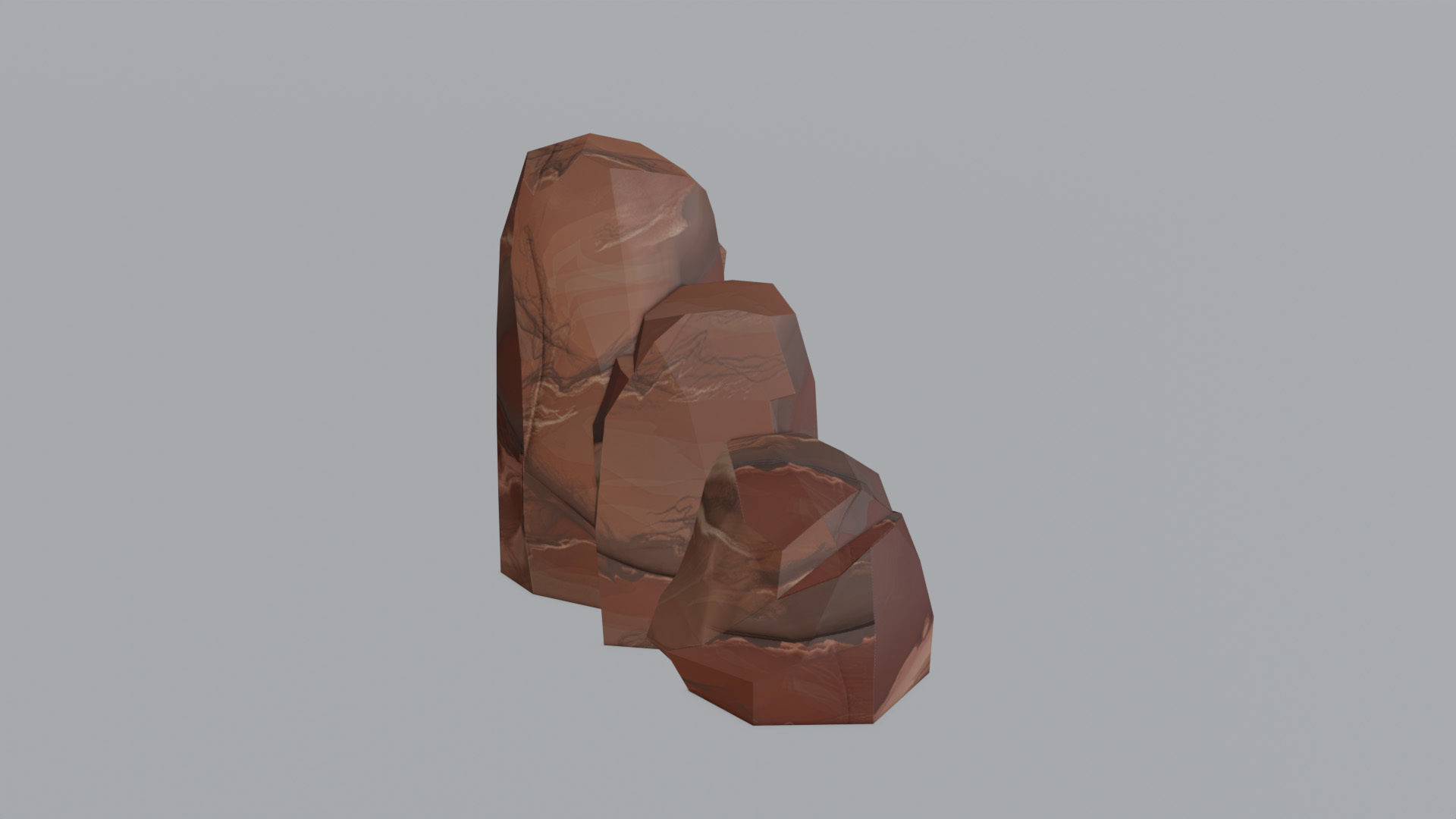 Stylized rocks Pack pbr Low-poly 3D model_2
