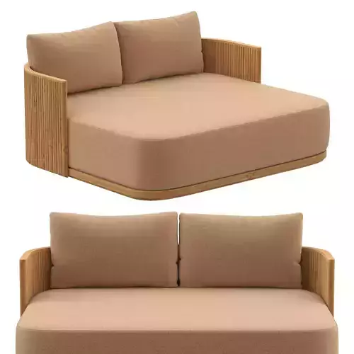 BYRON TEAK DAYBED 3D model