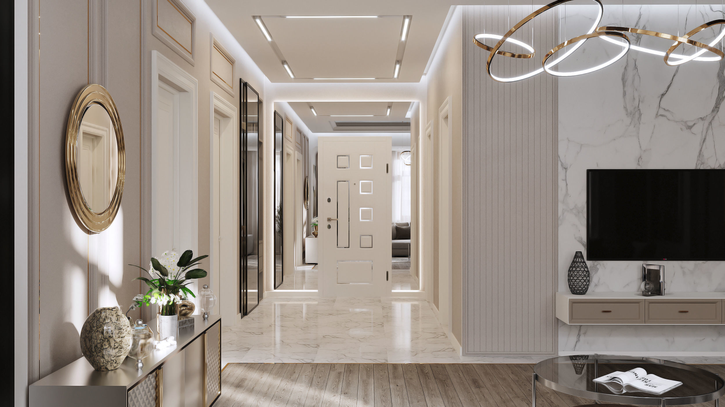 Holl interior design 3D model_4