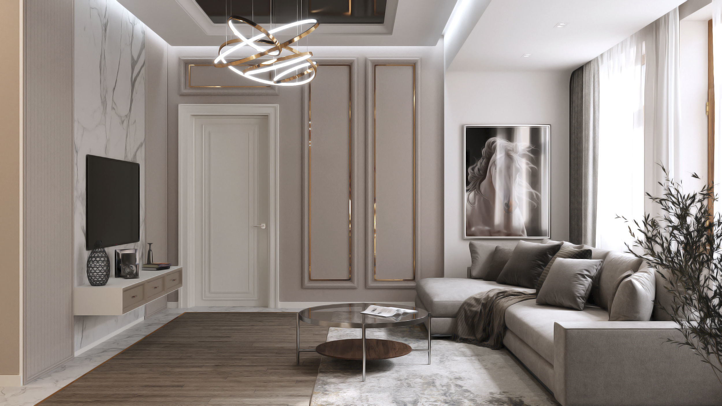 Holl interior design 3D model_2