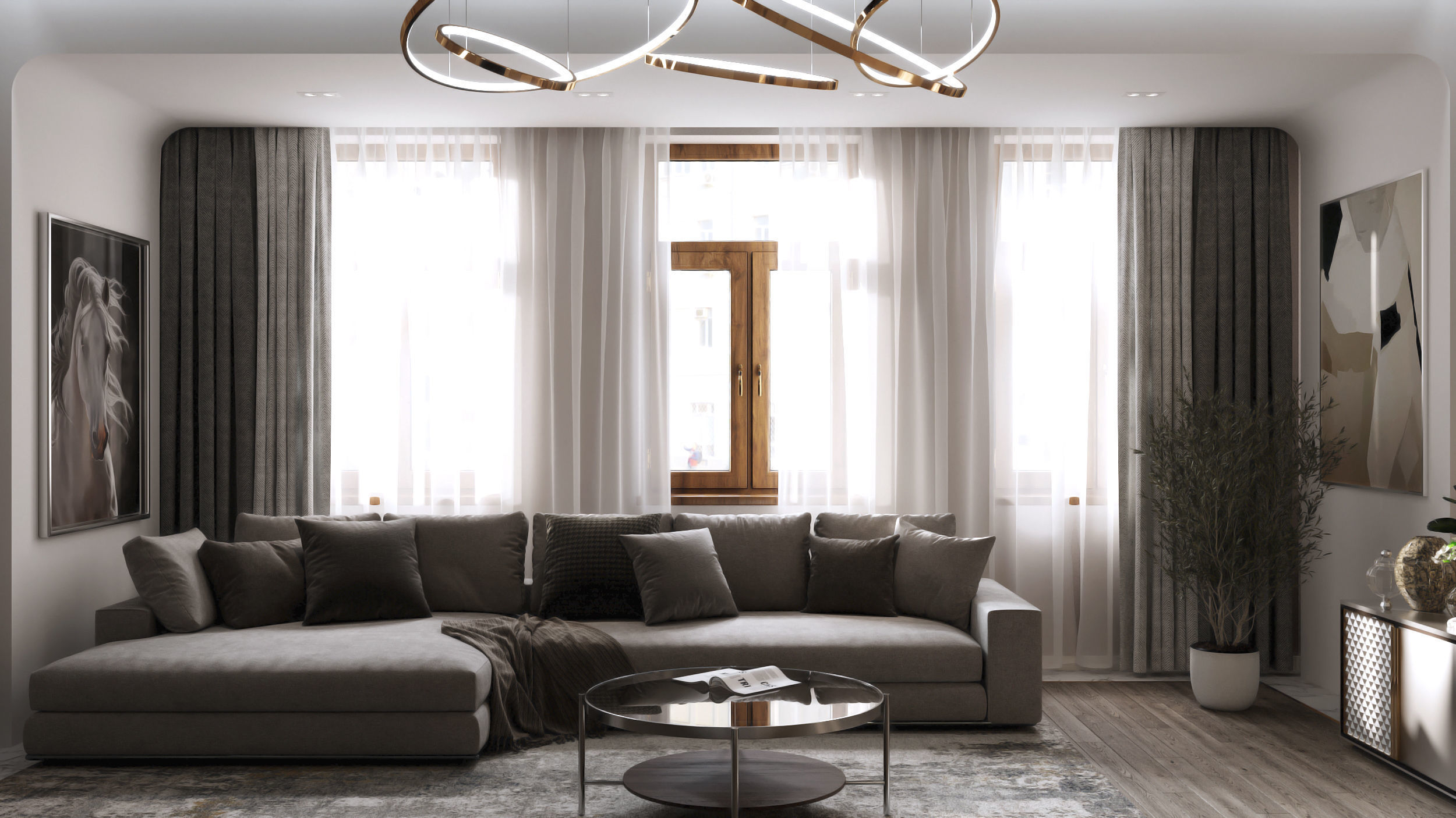 Holl interior design 3D model_1