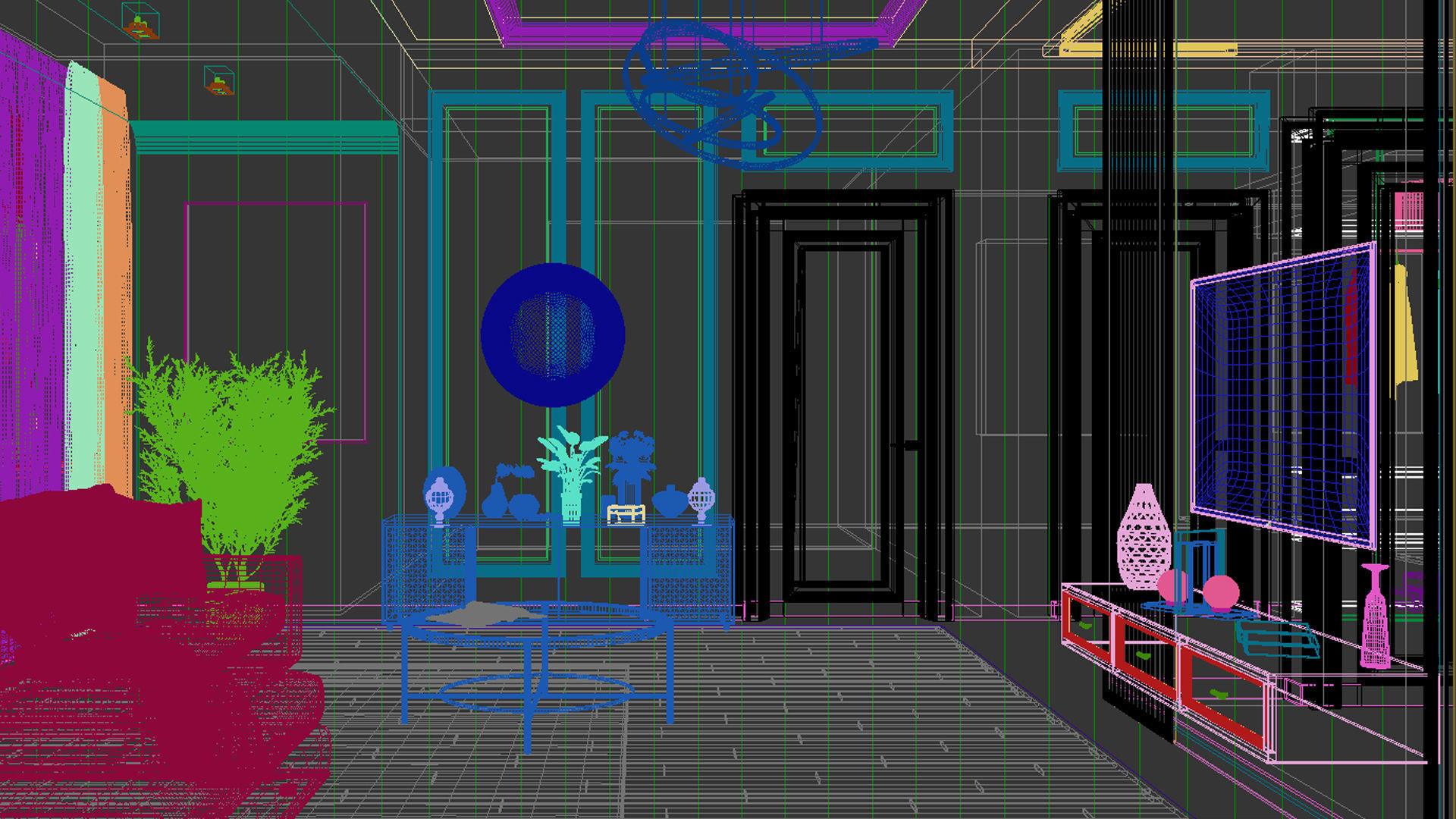 Holl interior design 3D model_15