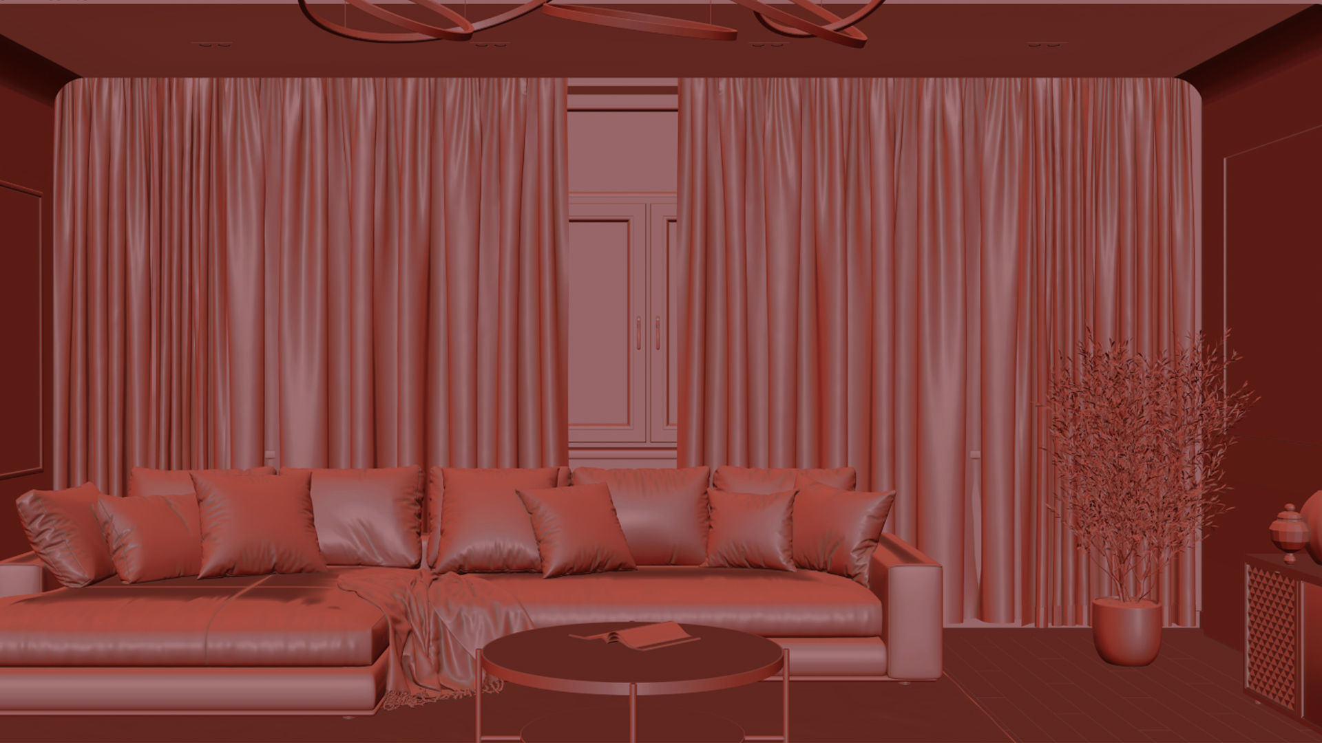 Holl interior design 3D model_13