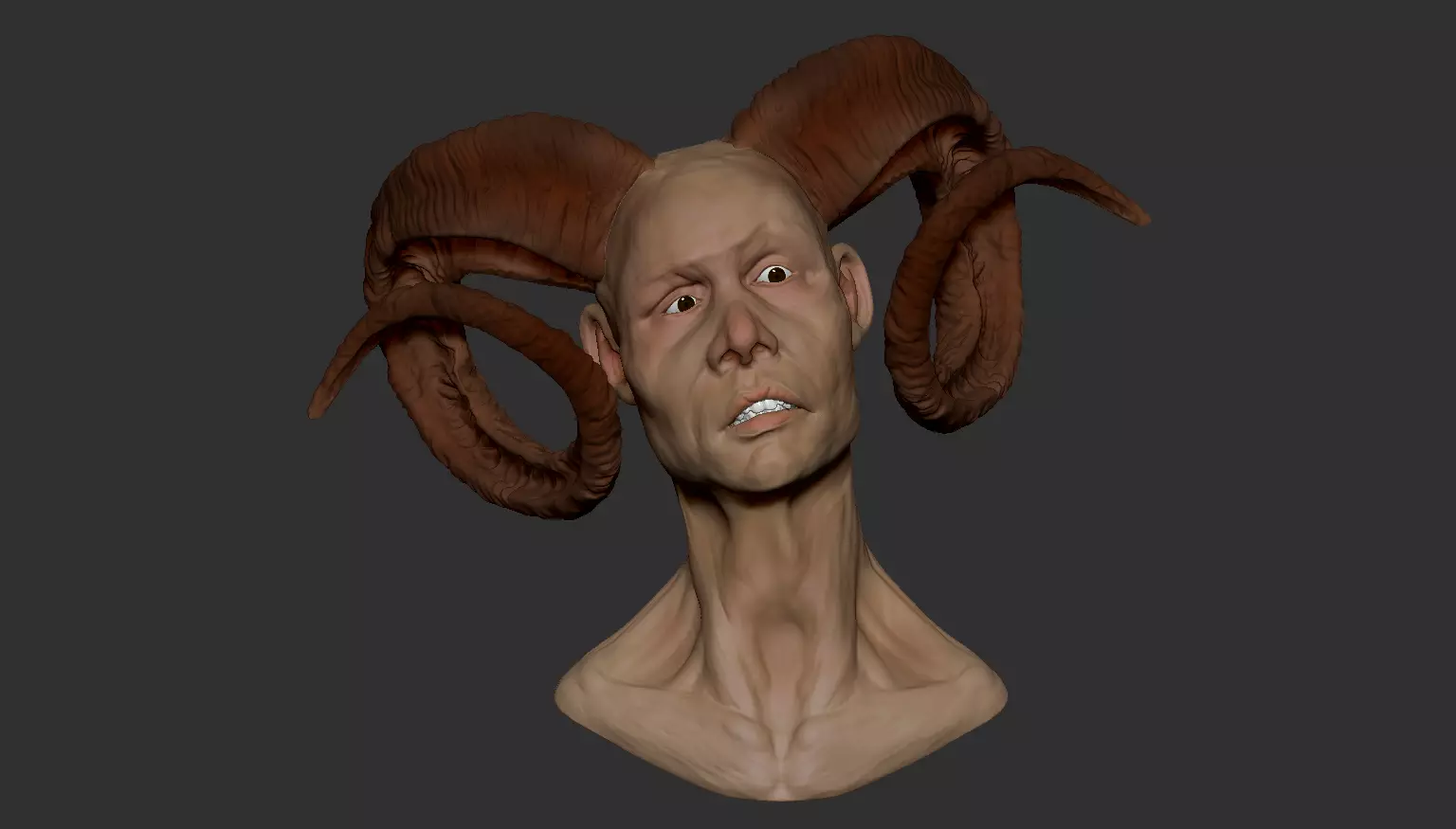 Satyr Head 3D model_0