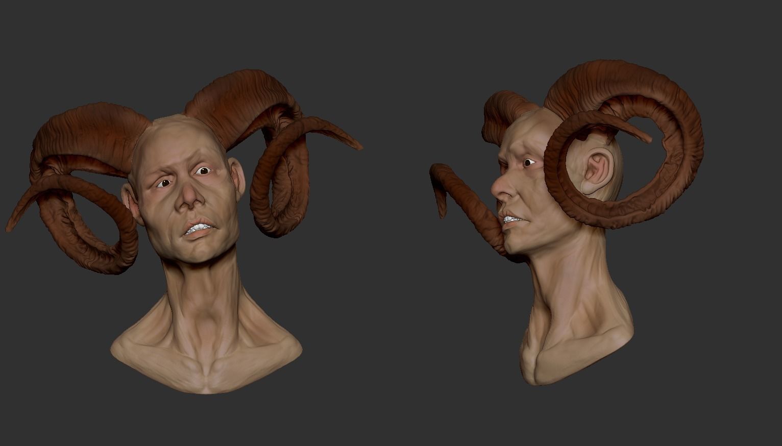 Satyr Head 3D model_1