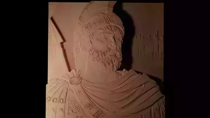 Alexander the Great CNC 3d Print High Relief Sand Casting