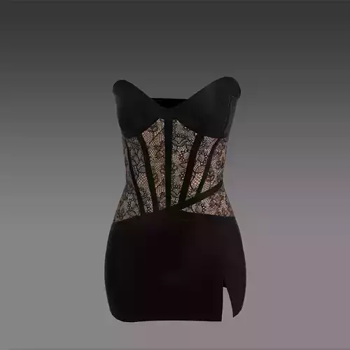 corset dress  heart neckline 