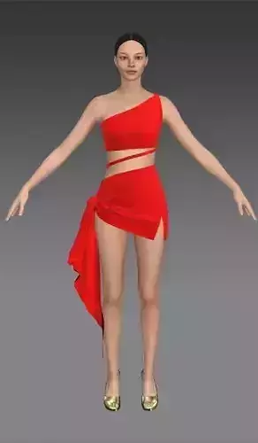 blouse and slit skirt