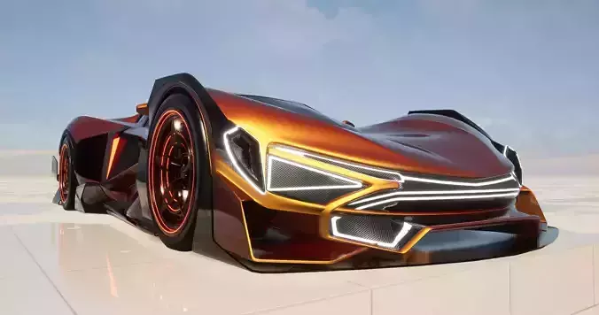 Neon Blaze GT The Futuristic Supercar