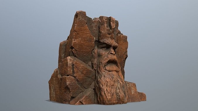  Mountain Face Low-poly 3D model