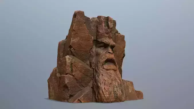  Mountain Face Low-poly 3D model