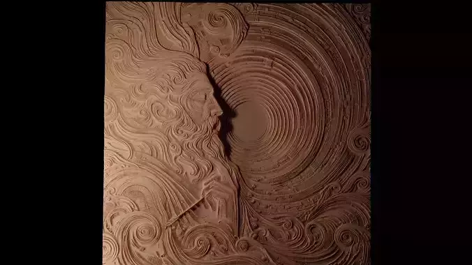 Abyss CNC 3d Print High Relief Sand Casting 3D print model