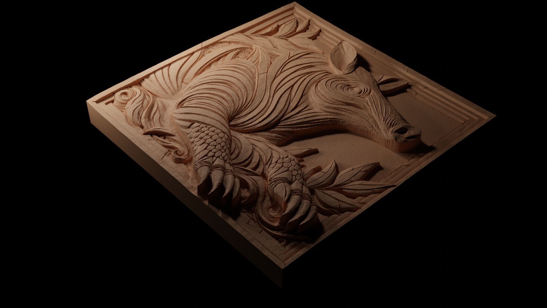 Aardvark CNC 3d Print High Relief Sand Casting 3D print model_1