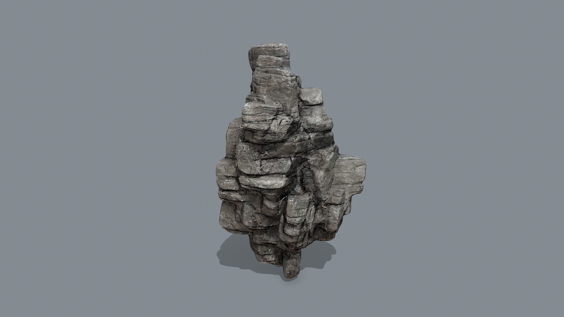 cliff rocks Low-poly 3D model_3