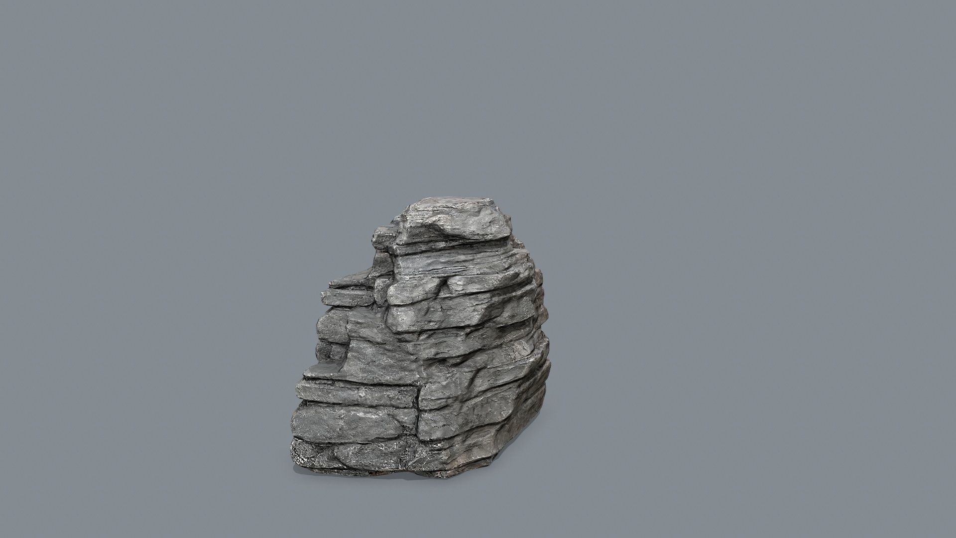 cliff rocks Low-poly 3D model_6
