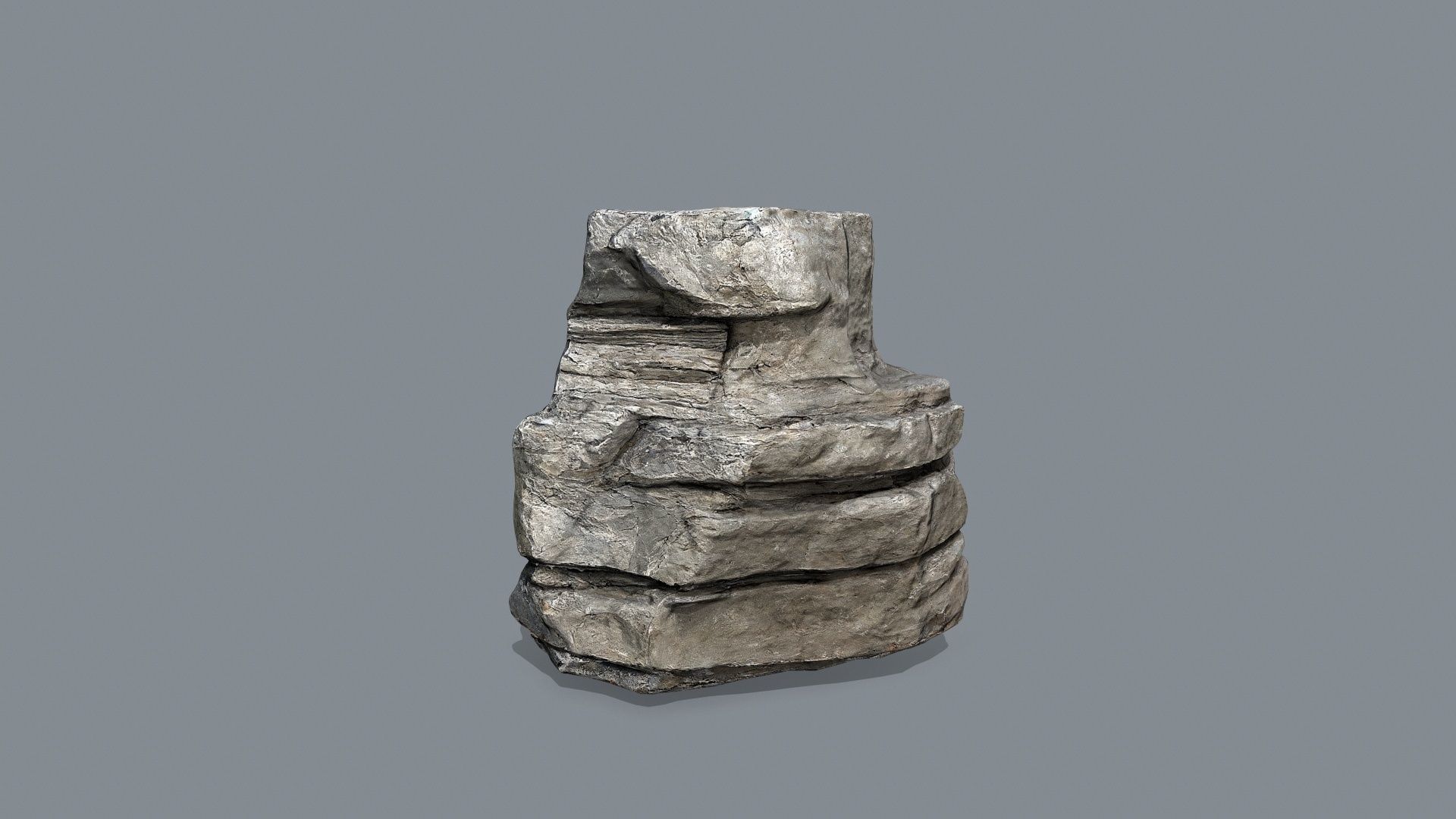 cliff rocks Low-poly 3D model_5