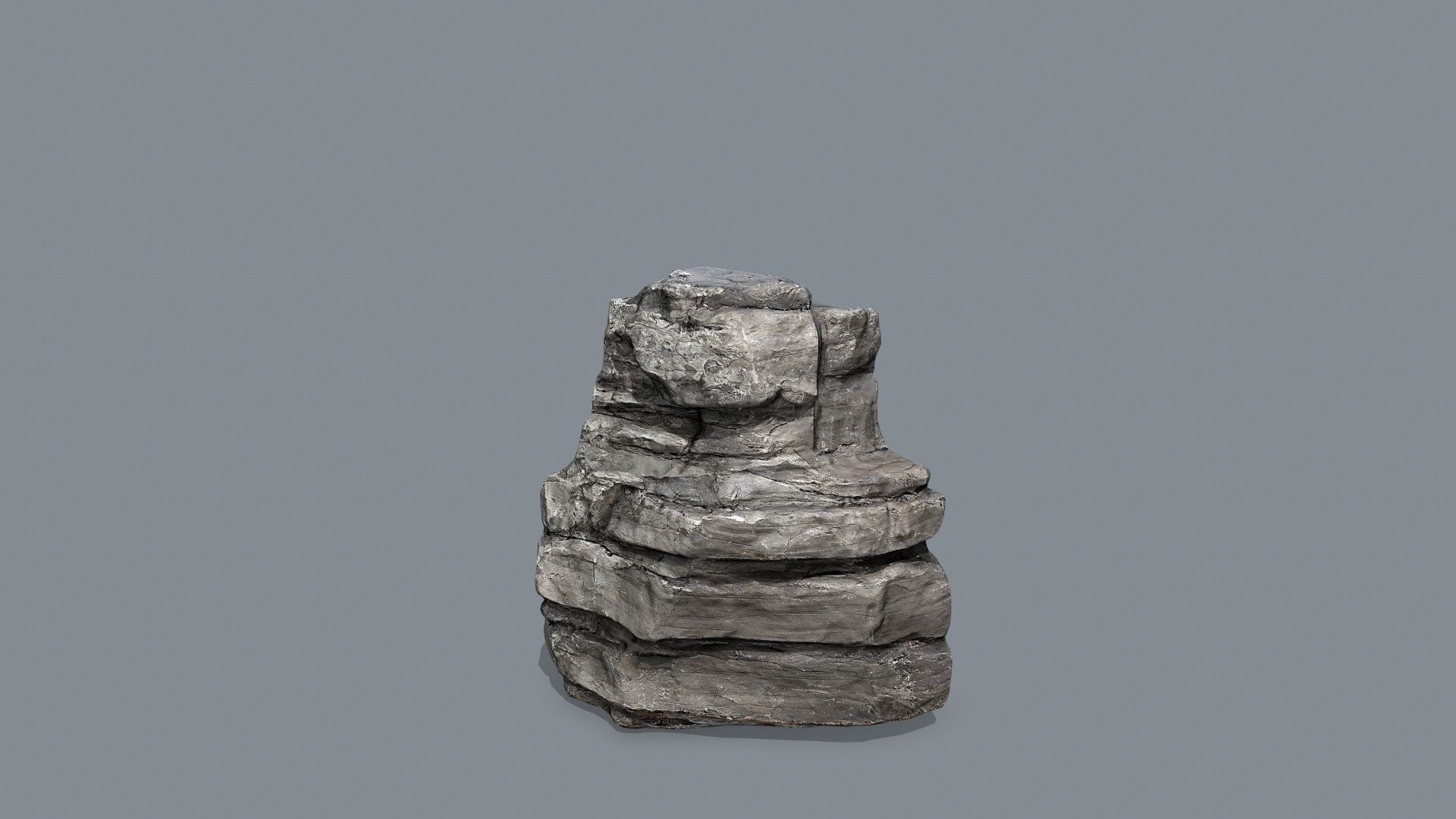 cliff rocks Low-poly 3D model_7