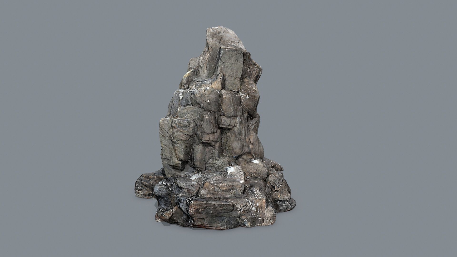 cliff rocks Low-poly 3D model_4