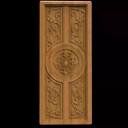 Wood cnc carving door design