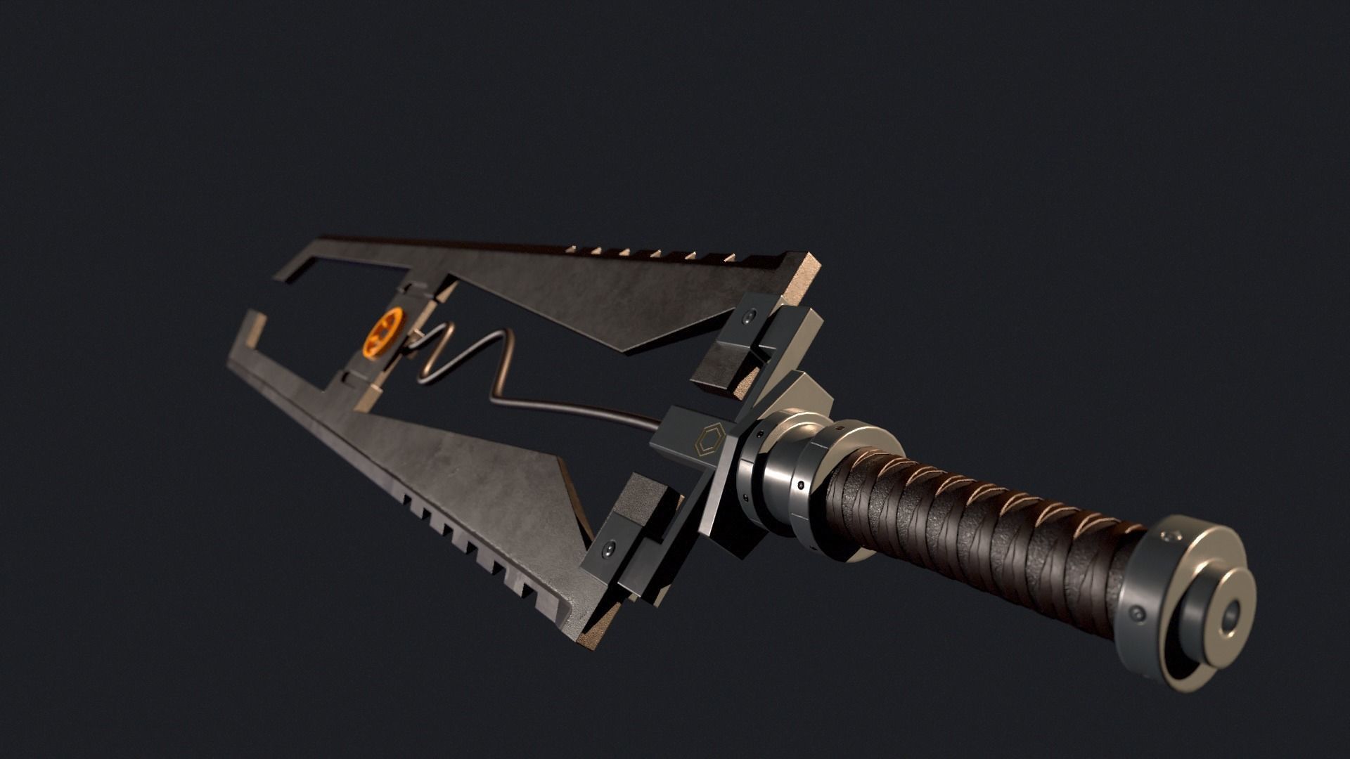 Sci Fi Sword V3 Gameasset Low-poly 3D model_3