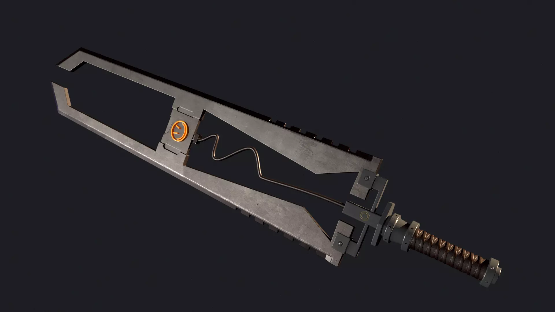 Sci Fi Sword V3 Gameasset Low-poly 3D model_0