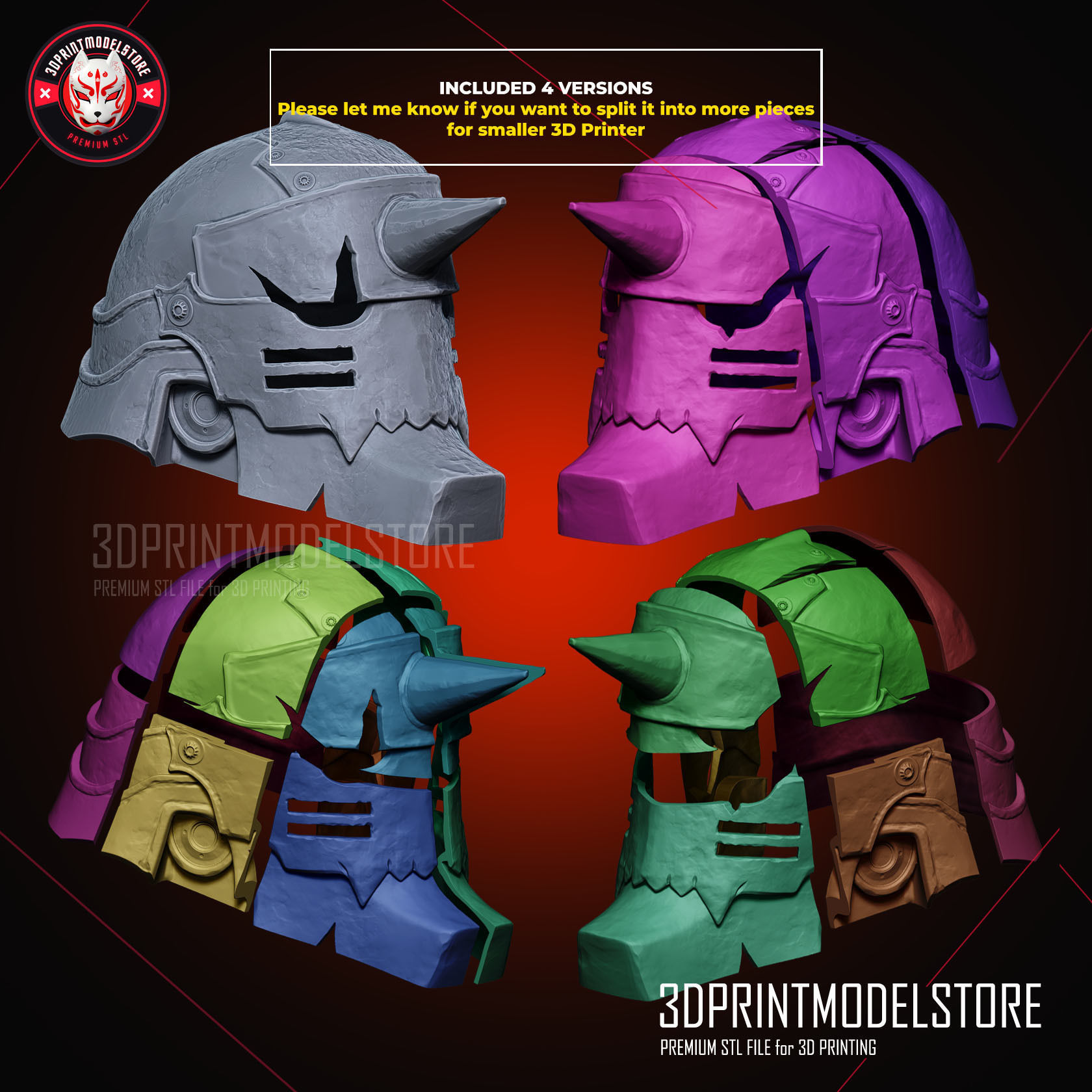 Alphonse Elric Helmet - Fullmetal Alchemist Cosplay 3D print model_8